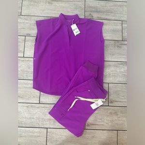 Purple Jolt FIGS scrub set